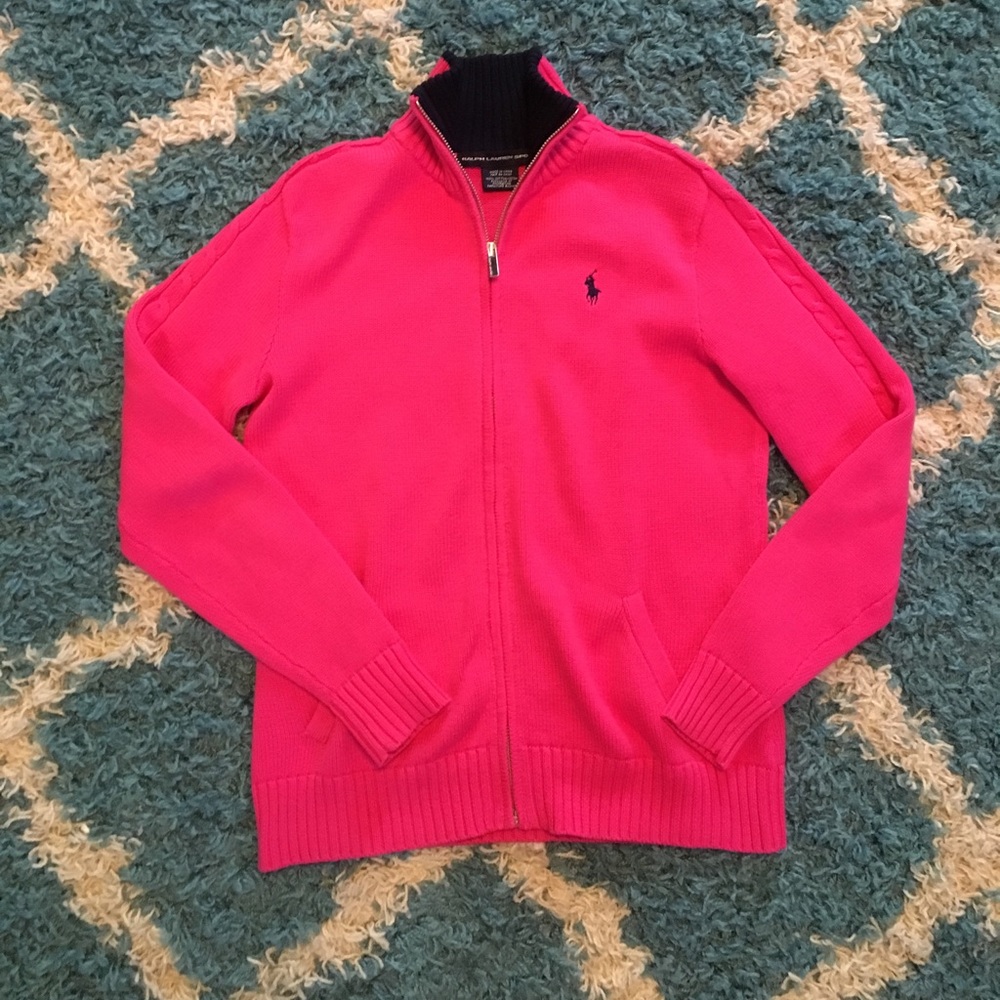 Ralph Lauren Sport  zip up cotton sweater